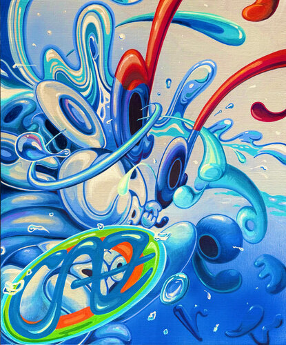 Mr. Alphapet  Majitoufuu/MessSatori by Yumi Asaba, Painting for Sale on Select