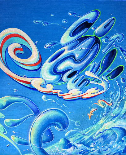 Mr.Current/CosmicTide by Yumi Asaba, Painting for Sale on Select