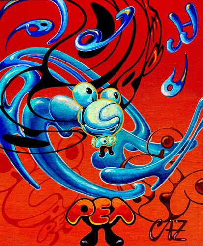 Mr. Alphapet 電光石火（DENKO-SEKKA） by Yumi Asaba, Painting for Sale on Select