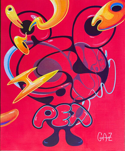 Mr.Alphapet  渦潮風月（Kachou-Fuugetsu） by Yumi Asaba, Painting for Sale on Select