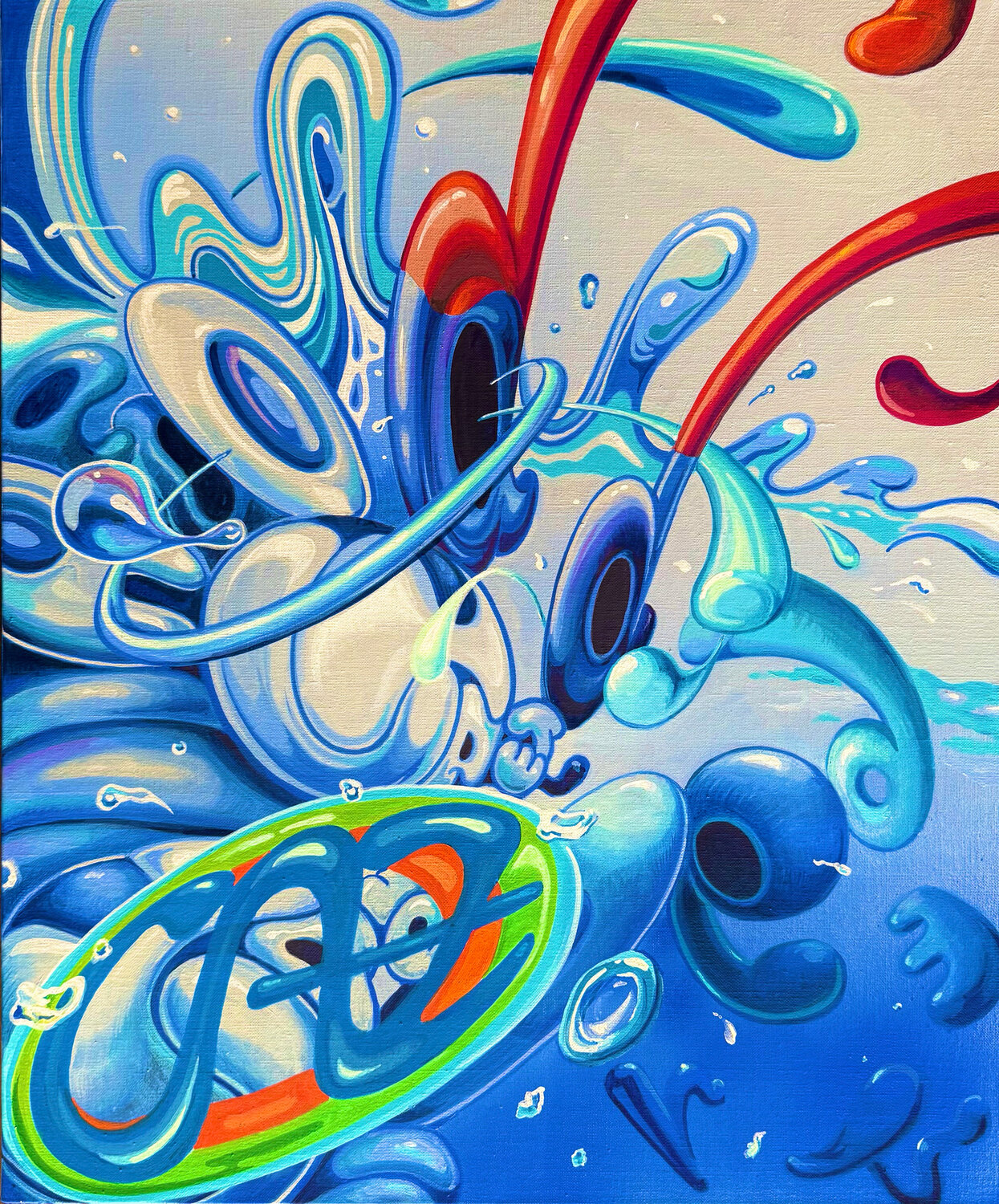 Mr. Alphapet  Majitoufuu/MessSatori Yumi Asaba Original painting for sale