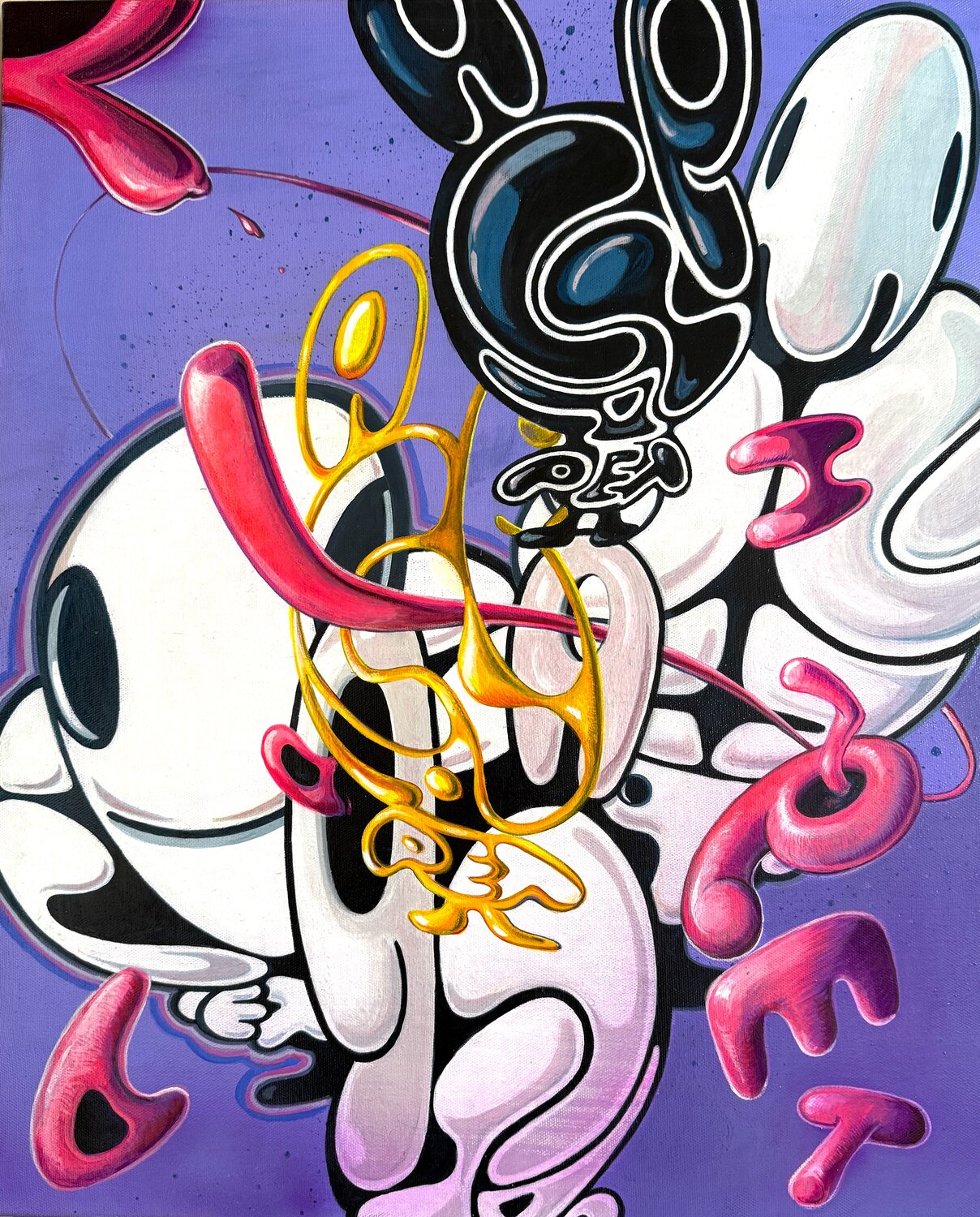 Mr. Alphapet 拙者琢磨（SESSHA-TAKUMA） Yumi Asaba Original painting for sale