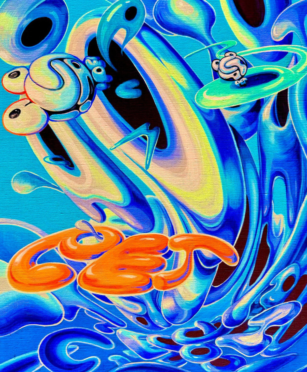 Mr. Alphabet 嗜好咲語（Shikou-Sakugo） Yumi Asaba Original painting for sale