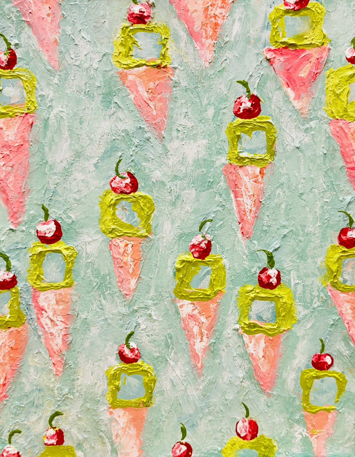 All Scoops on Deck Susan Reiss Original painting for sale