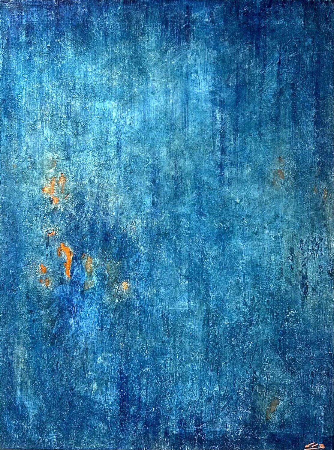 In The Depths of The Blue Teresa Sanz Marin Original painting for sale