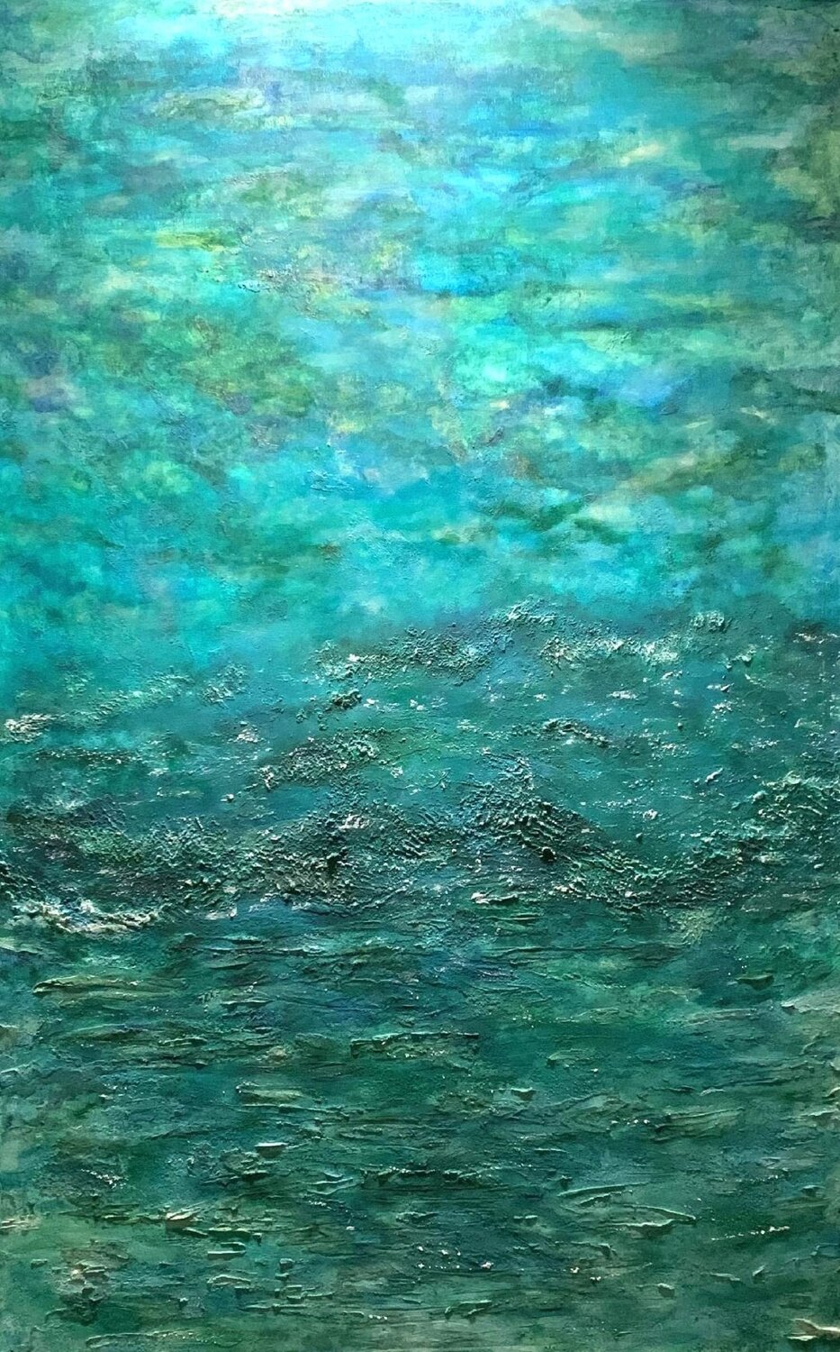 Deep Green Teresa Sanz Marin Original painting for sale