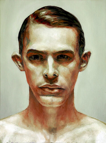 The Inner Gaze: A Contemporary Male Portrait Study by Roi Pajursky, Painting for Sale on Select