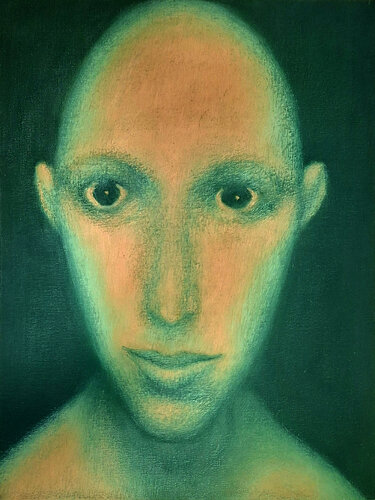 Inner Light: The Ethereal Gaze by Roi Pajursky, Painting for Sale on Select