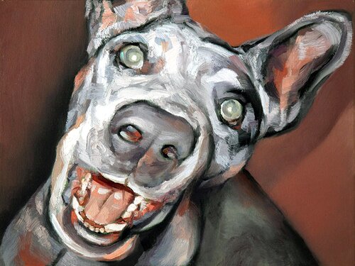 The Vocal Protector: A Study in Dynamic Expression and Heavy Oil by Roi Pajursky, Painting for Sale on Select