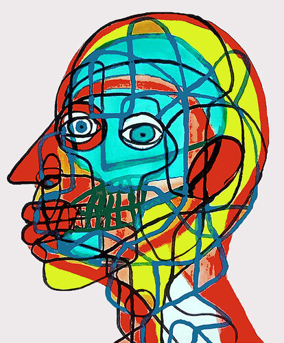Geometric Complexity - A Study in Fragmented Form by Roi Pajursky, Painting for Sale on Select
