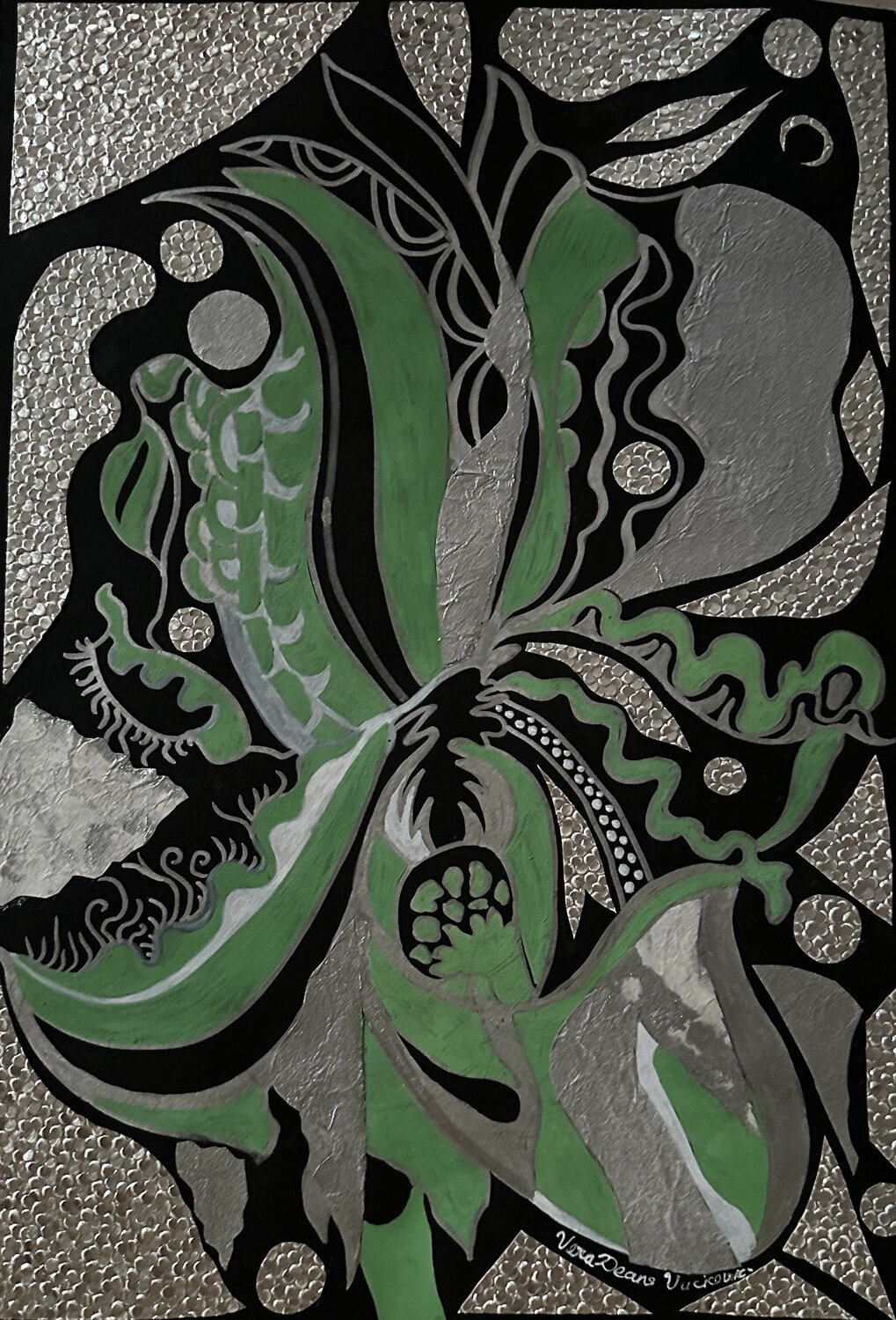 Cosmic Orchid Vera Deans (Vucicevic) Original painting for sale