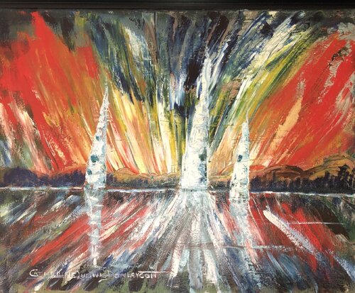 SAILBOAT TRIO by Catherine Ludwig Donleycott, Painting for Sale on Select