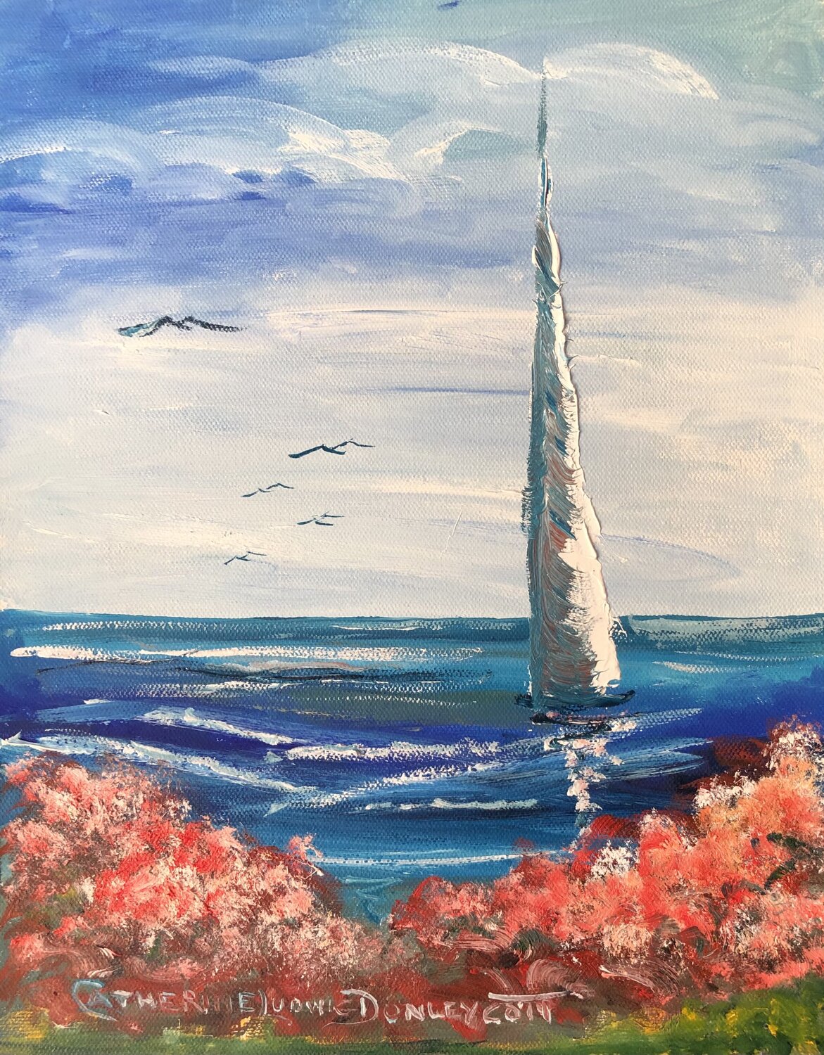 Spring Sailing Catherine Ludwig Donleycott Original painting for sale