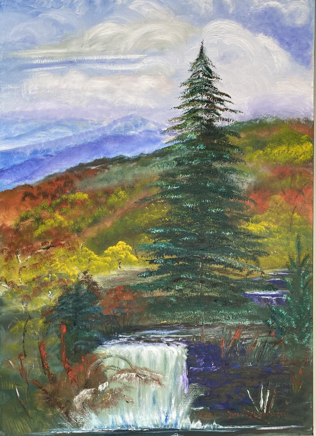BLUE RIDGE AUTUMN Catherine Ludwig Donleycott Original painting for sale