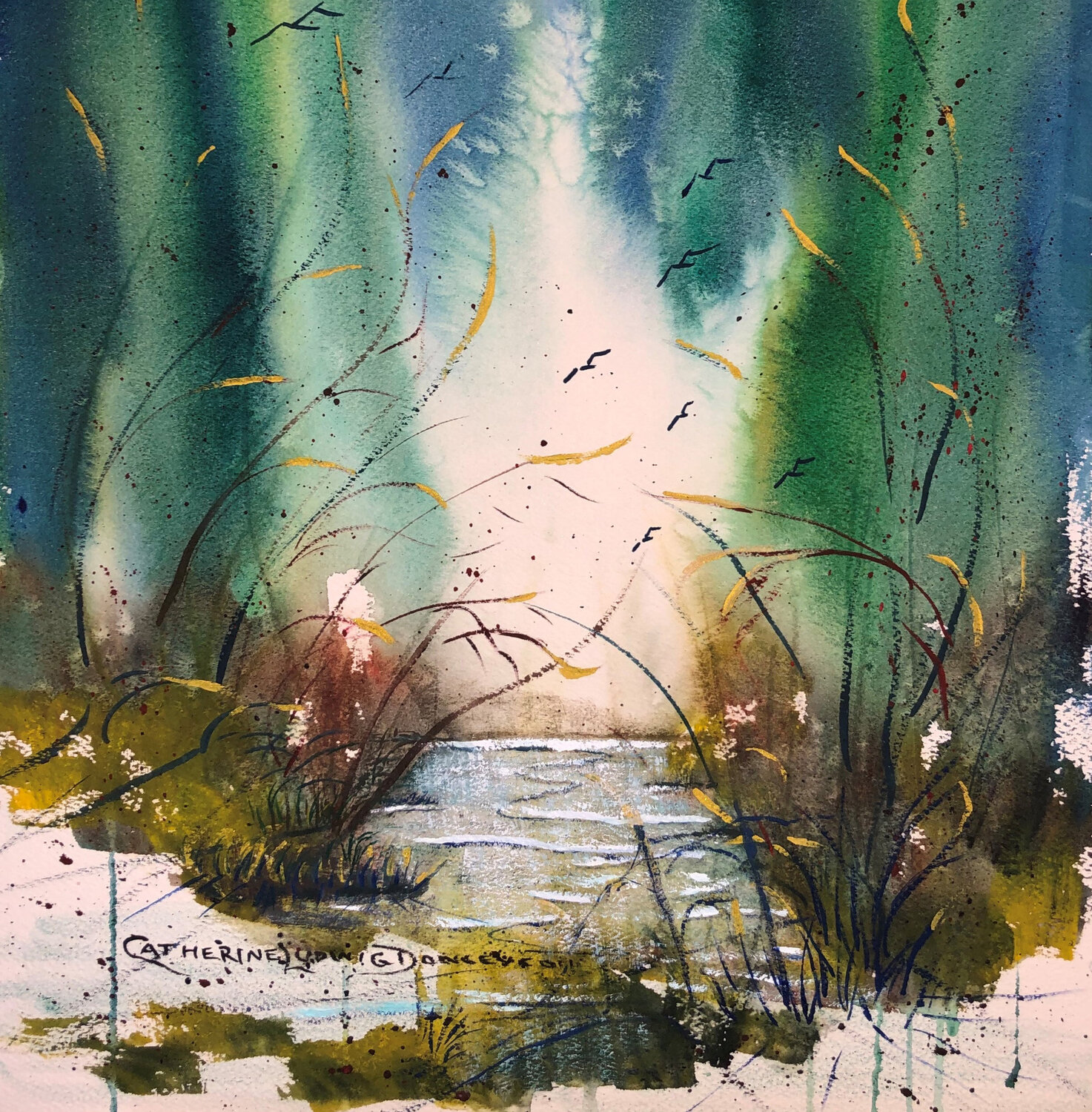 AURORA SEA VIEW Catherine Ludwig Donleycott Original painting for sale