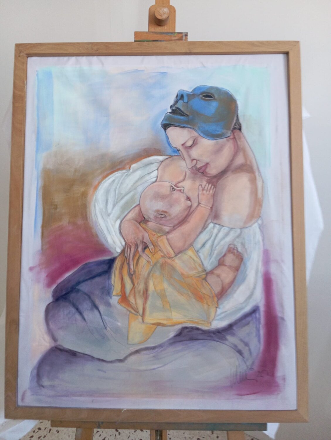 "La Maschera" Marianna De Leoni Drawing for sale