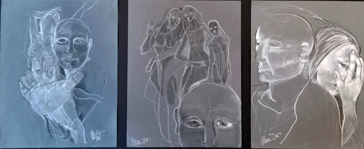 Orfeo (Enfers Orphée) Marianna De Leoni Drawing for sale