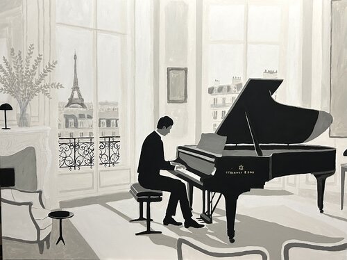 Sonate pour piano N2 by Antoine GODDEFROY, Painting for Sale on Select
