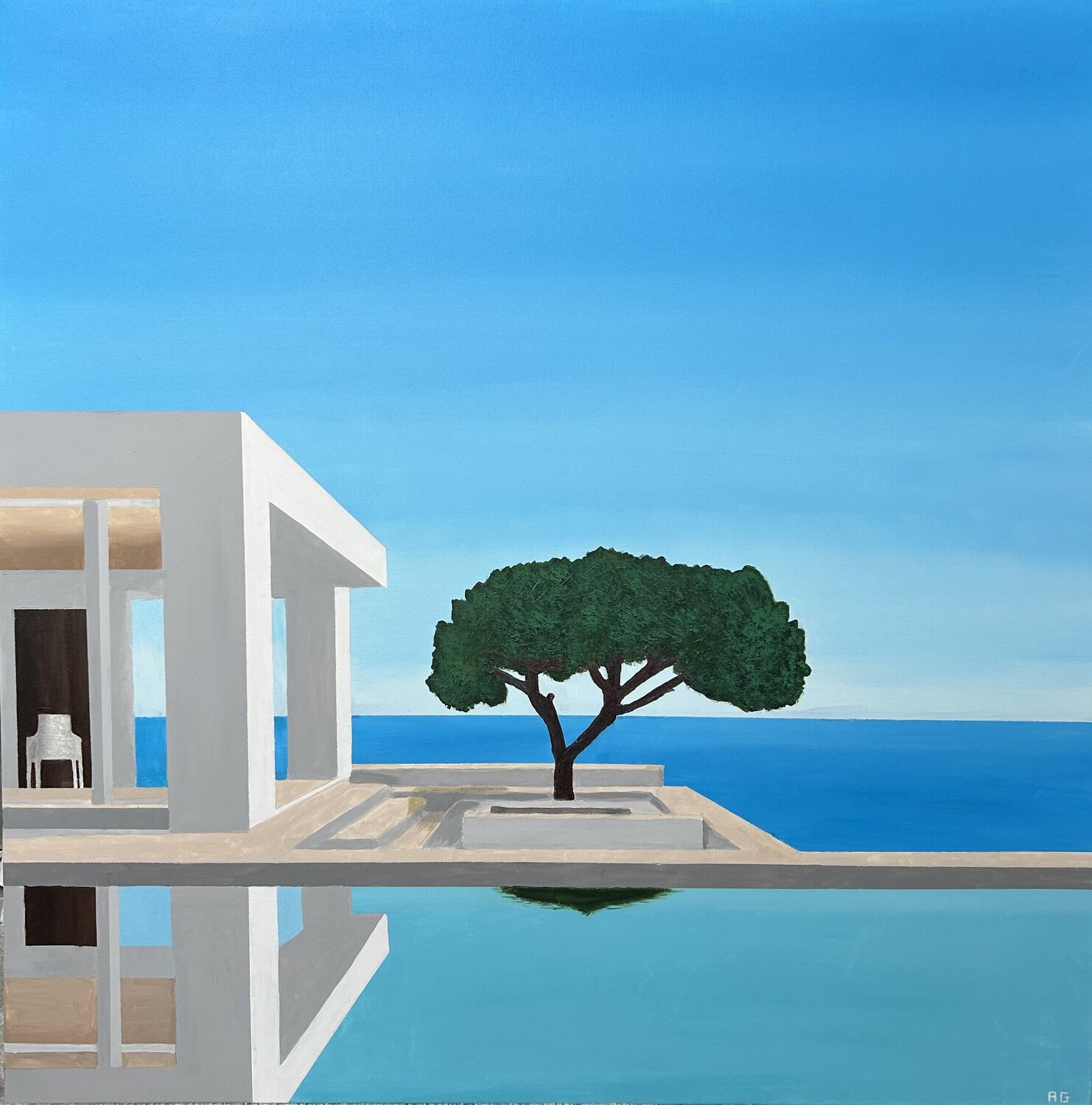 Quietude N1 Antoine GODDEFROY Original painting for sale