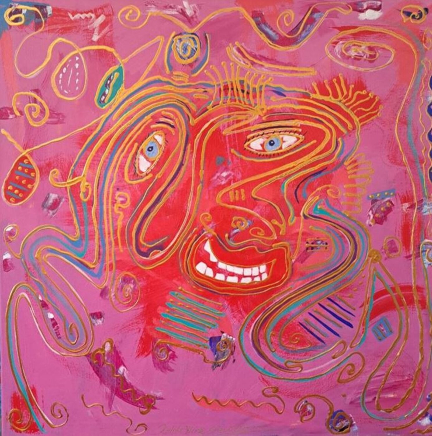 Pink Illusion Rolphe Alcide Grimaître Original painting for sale