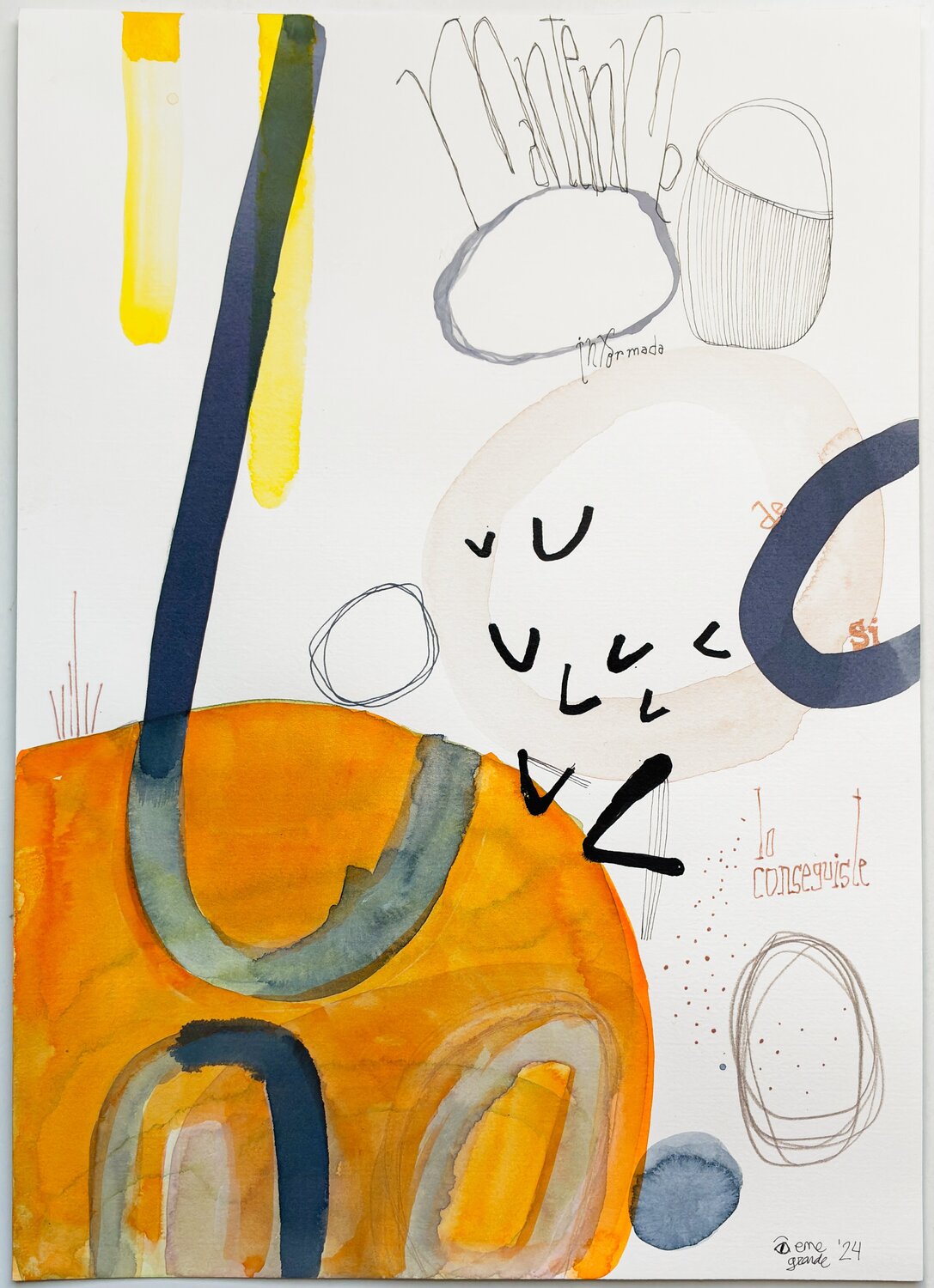 Mantenme informada Mónica Grande Original painting for sale
