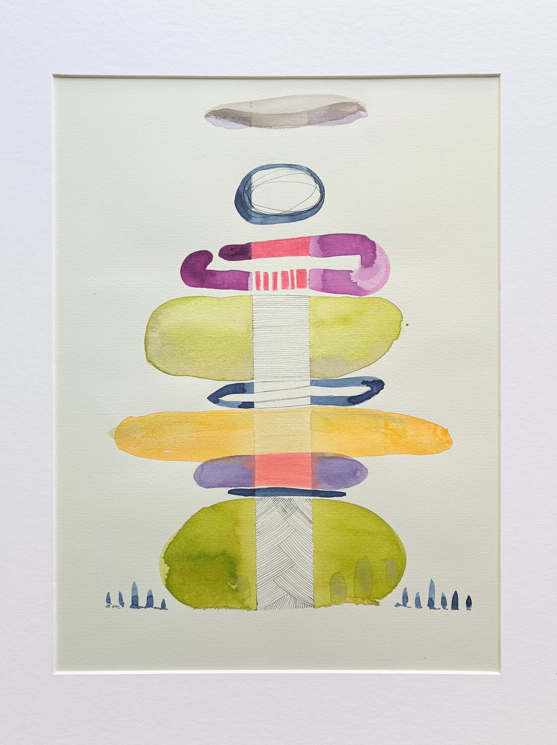 Equilibrio con lineas Mónica Grande Original painting for sale