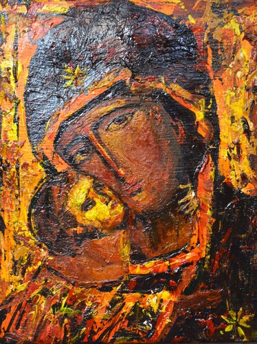Madonna and Child by Iryna Kastsova, Painting for Sale on Select