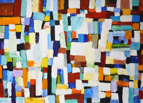 Color maze by Iryna Kastsova, Painting for Sale on Select