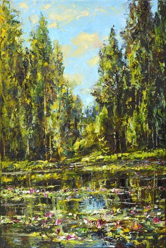 Water lilies by Iryna Kastsova, Painting for Sale on Select