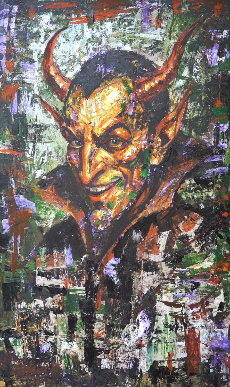 Devil Iryna Kastsova Original painting for sale