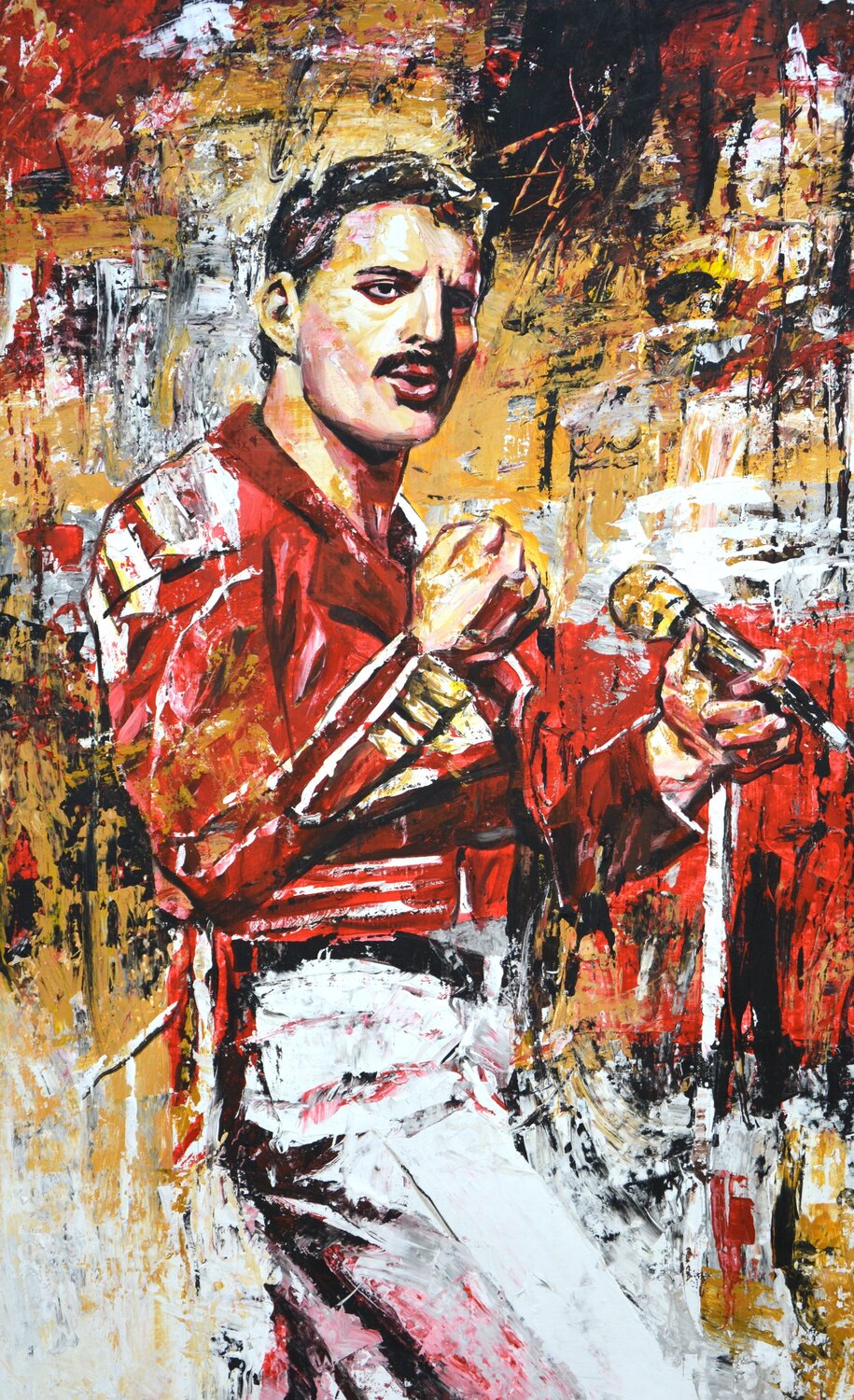 Freddie Mercury Iryna Kastsova Original painting for sale