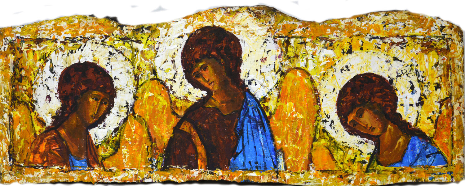 The Holy Trinity Iryna Kastsova Original painting for sale
