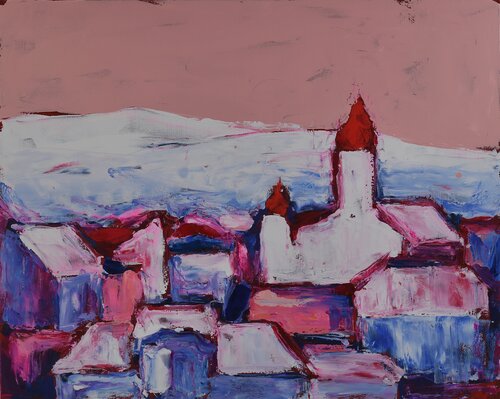 Uzhhorod. Winter by Angelina Gafynets, Painting for Sale on Select