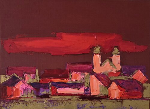Uzhhorod. Gold by Angelina Gafynets, Painting for Sale on Select