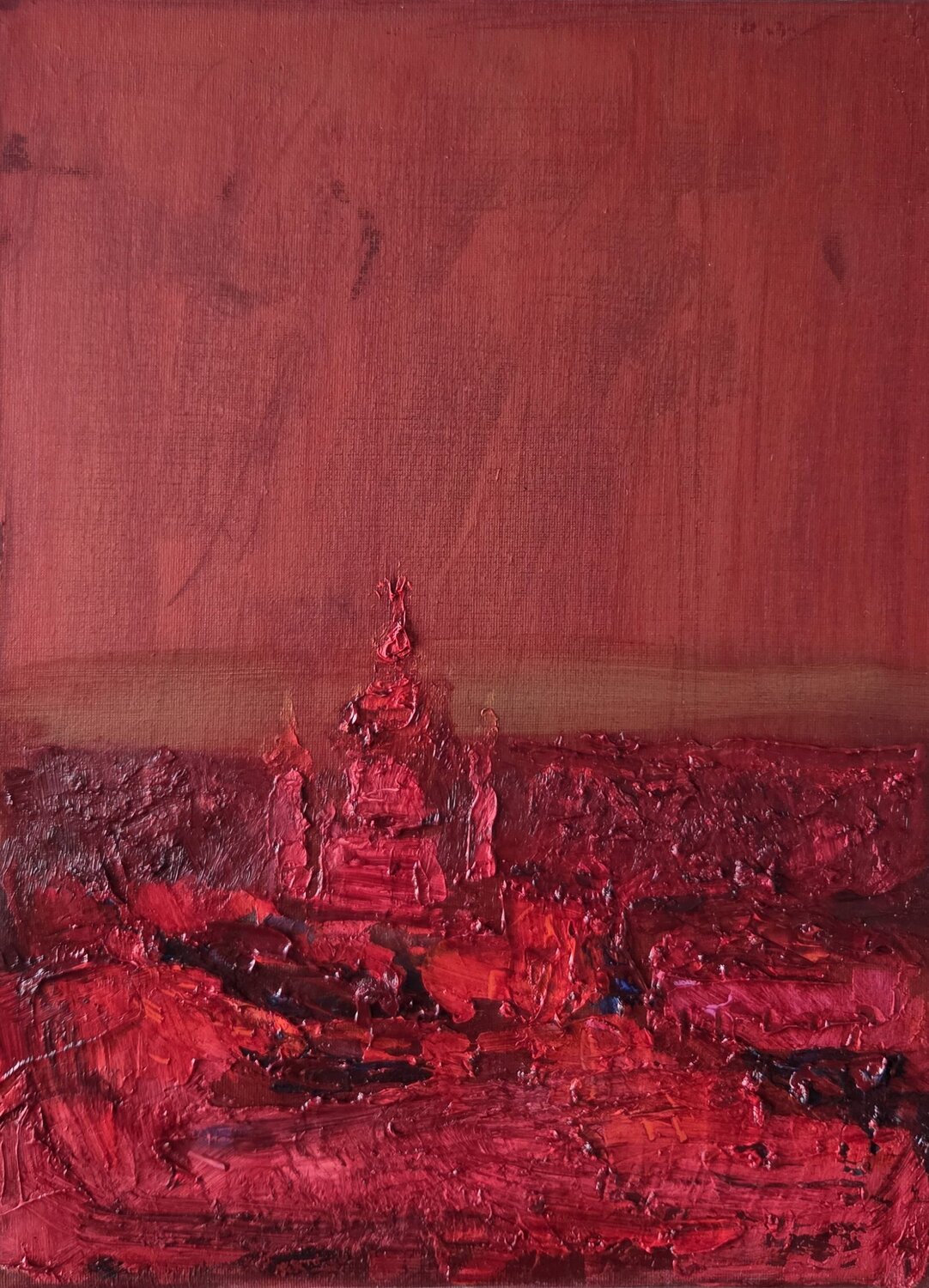 St. Andrew's Church at sunset Angelina Gafynets Original painting for sale