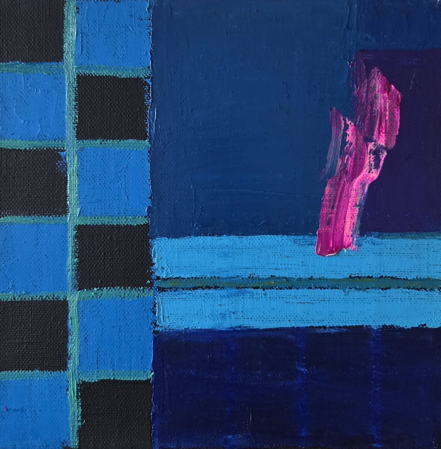Composition Featuring Shades of Blue Angelina Gafynets Original painting for sale