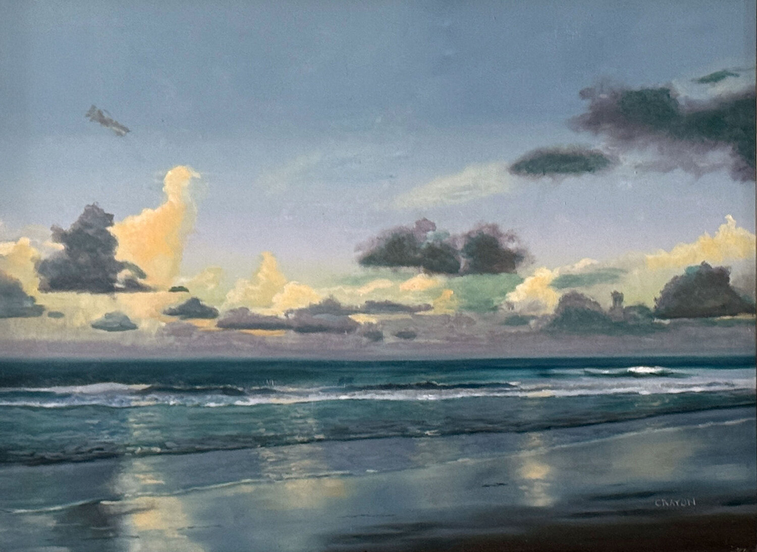 When the Day Lets Go Painting Dennis Crayon Original painting for sale