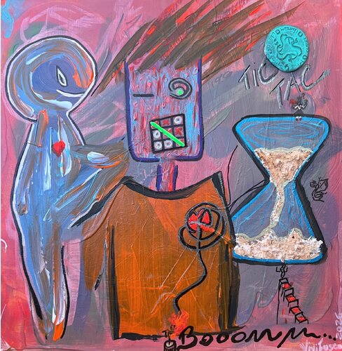 Tic tac Booomm by Vivian Fusco, Painting for Sale on Select