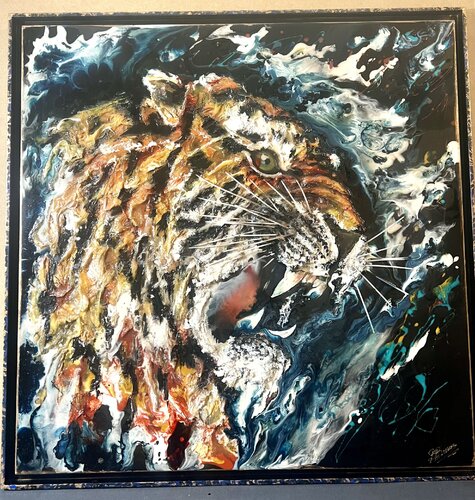 TIGRE (Cri) by BRIGITTE BRESSON, Painting for Sale on Select