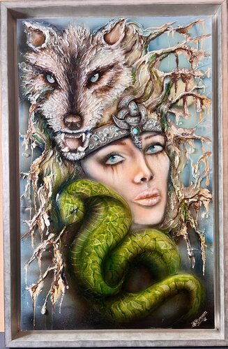 FRENRHIS, MIGDARD ET HEL by BRIGITTE BRESSON, Painting for Sale on Select