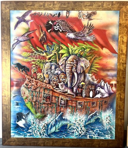 L’ARCHE DE NOÉ ´L by BRIGITTE BRESSON, Painting for Sale on Select