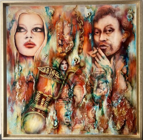 BRIGITTE BARDOT ET SERGE GAINSBOURG by BRIGITTE BRESSON, Painting for Sale on Select
