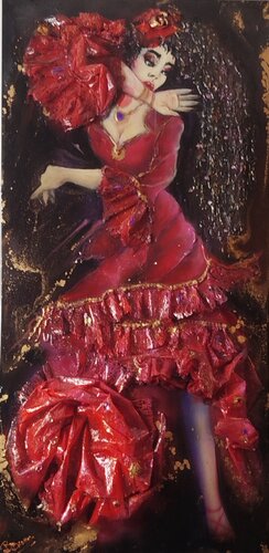LA DANSEUSE FLAMENCO by BRIGITTE BRESSON, Painting for Sale on Select