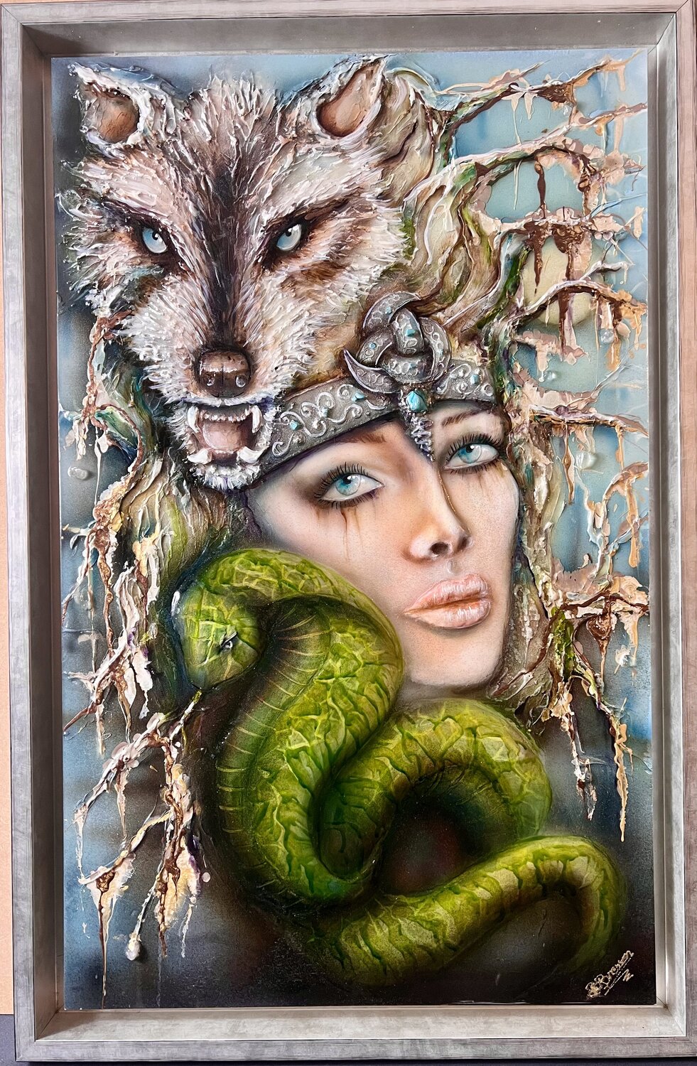 FRENRHIS, MIGDARD ET HEL BRIGITTE BRESSON Original painting for sale