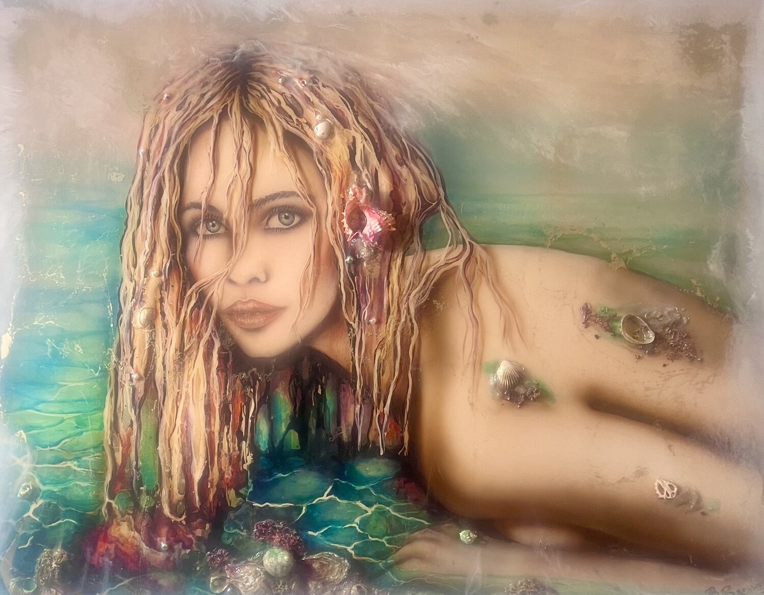 EMMANUELLE  BÉART BRIGITTE BRESSON Original painting for sale