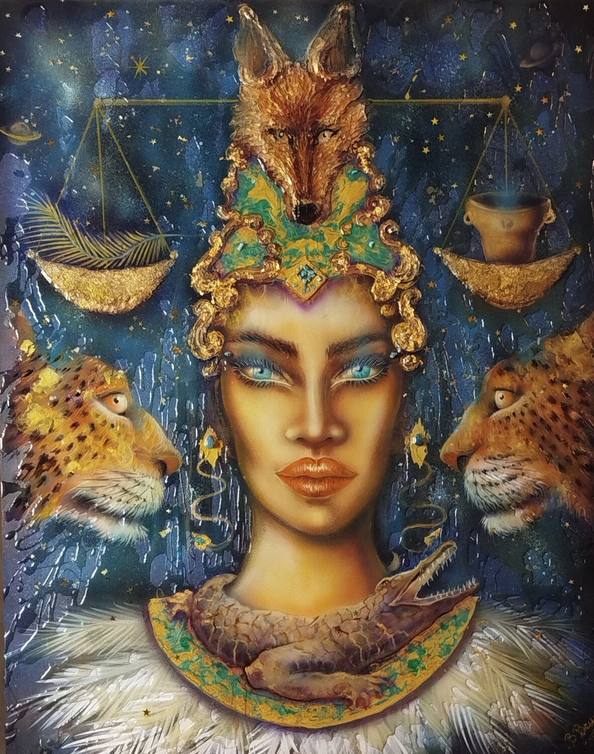 MAAT BRIGITTE BRESSON Original painting for sale