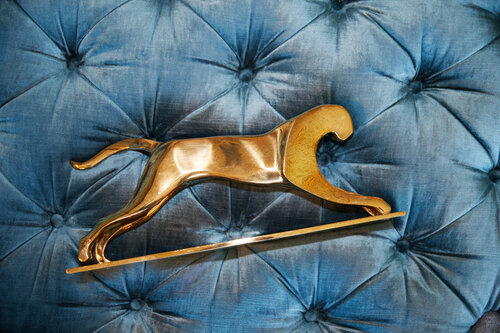 Jumping jaguar by Ágnes Nagy, Sculpture for Sale on Select