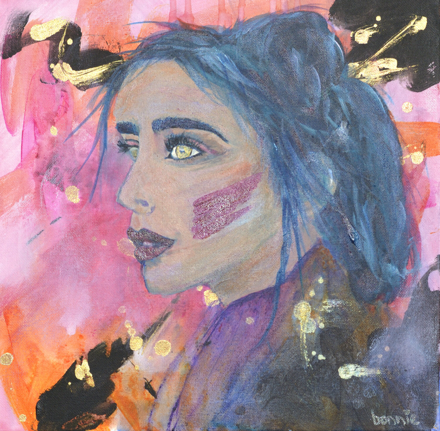 Warrior Woman Bonnie Stafford Original painting for sale