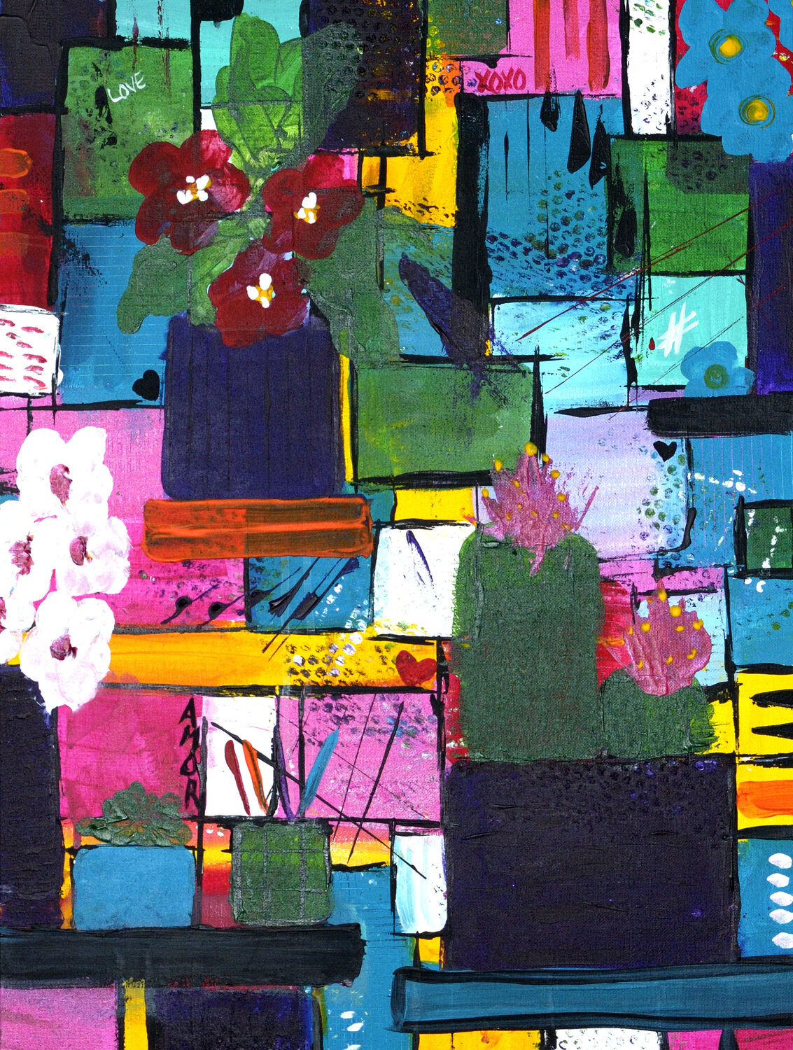 Urban Jungle Bonnie Stafford Original painting for sale