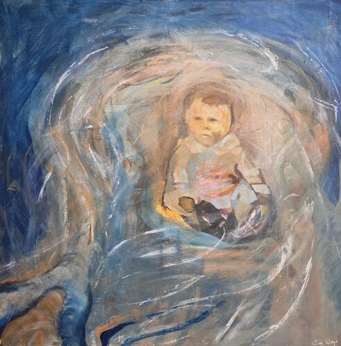 Under your wings, Lord, I find shelter by Siri Wego, Painting for Sale on Select